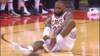 lebron james every injury in career rare compilation 