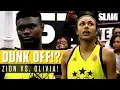 Zion Williamson Battles Olivia Nelson-Ododa for Dunk Contest at McDonald s All American Game