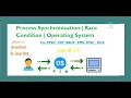 Process Synchronization Race Condition Operating System part 1 lec 19 In