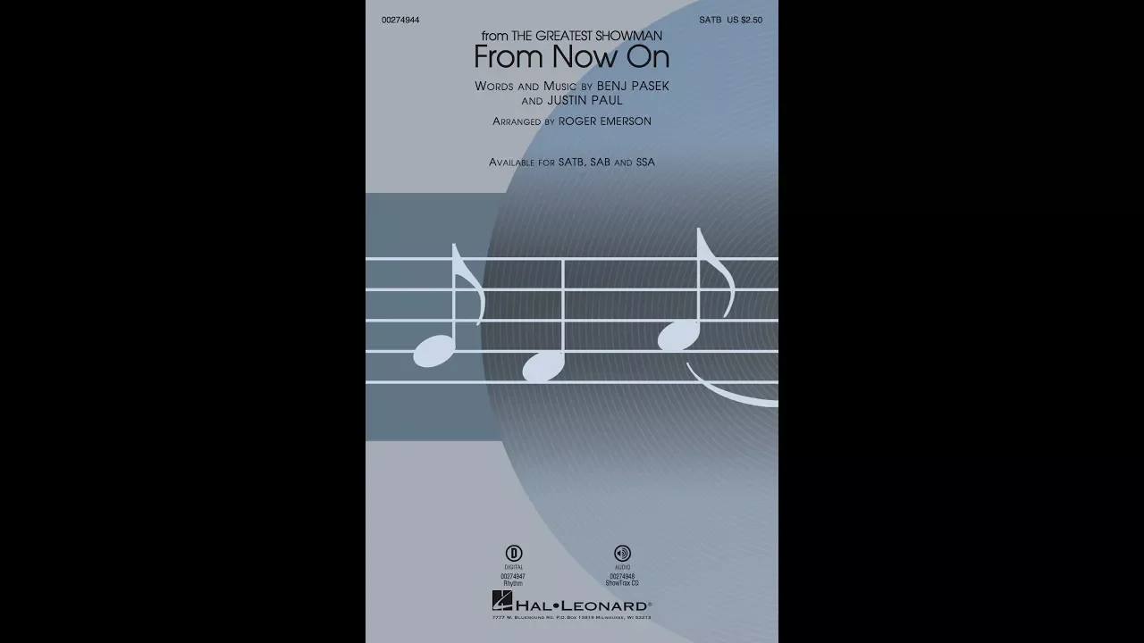 From Now On (from The Greatest Showman) | SATB Choir | Arr. Roger Emerson