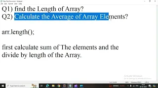 Average Of Array Elements Java Program Array
