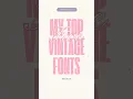 Vintage fonts for designers