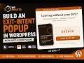 Build an Exit-Intent Popup in WordPress from Scratch Hustle Tutorial Free Plugin