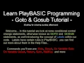 PlayBASIC Tutorial Intro to GOTO GOSUB statements Beginners