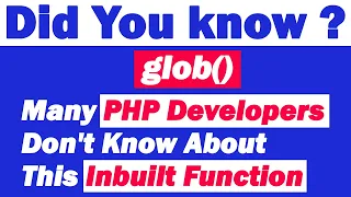 Many PHP Developers Don t Know About This Inbuilt Function glob