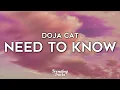 Download Lagu Doja Cat - Need To Know (Clean - Lyrics)