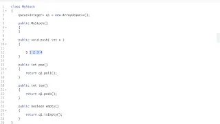 LeetCode 225 Implement Stack using Queues 2 queues 1 queue