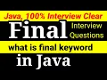Final keyword in Java Interview questions and answers Java Programming Tutorial for beginners