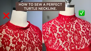 how to cut and sew a perfect turtle neckline and avoid gaping