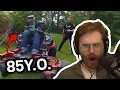85Y O RUNS FROM COPS ON A LAWNMOWER