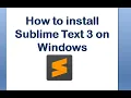 Ultimate Guide Instantly Install Sublime Text 3 on Windows 10 - Step-by-Step Tutorial