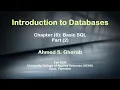Ch 6 Basic SQL Part 2 - Select statement