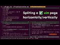 Spliting a vim page