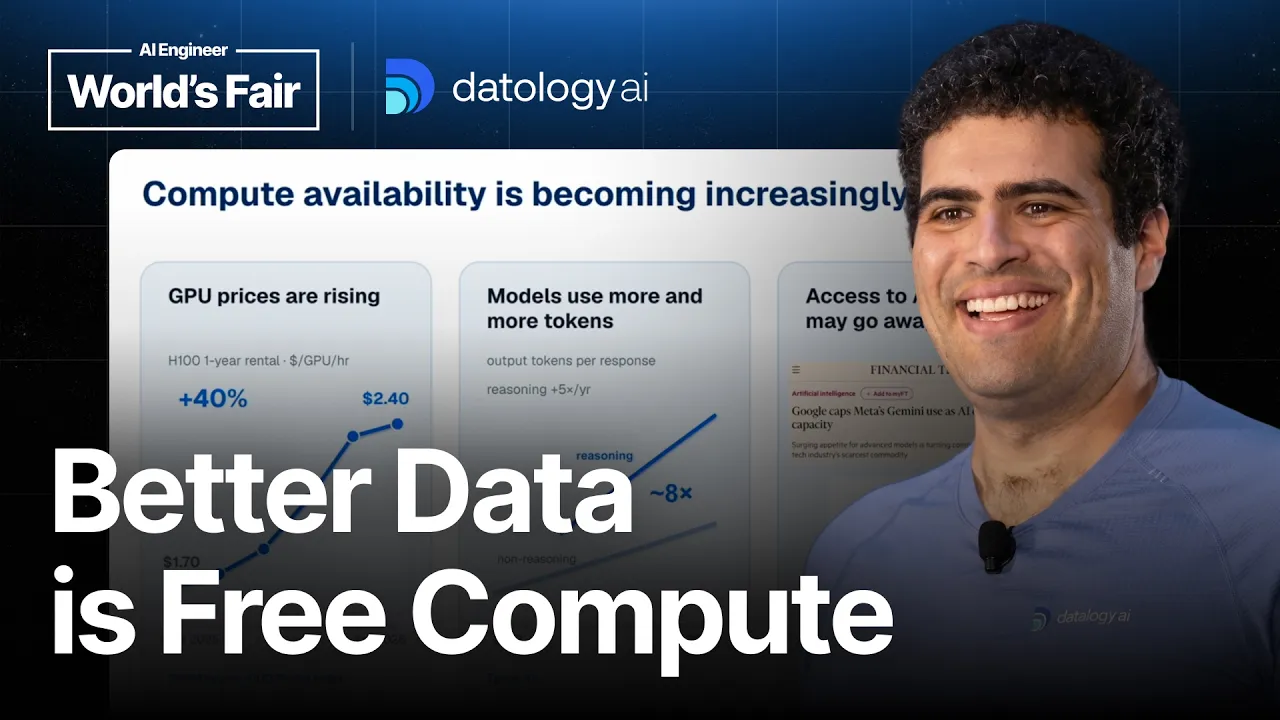 Data Quality Is the Compute Multiplier — Ari Morcos, DatologyAI: video thumbnail