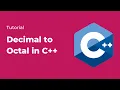 Decimal to Octal Conversion Algorithm in C