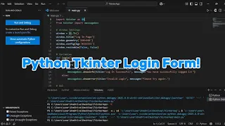 Basic Login Form Python Tkinter Music