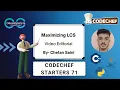 Maximizing LCS Codechef Starters 71 Codechef DCC NIT-A