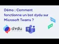 Lagu Démo : Utilisation d'un chatbot dydu sur Microsoft Teams