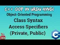 Class Object Access Specifiers OOP in C