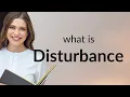 Disturbance what is DISTURBANCE definition