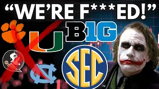 SEC Big 10 CHANGED EVERYTHING on Conference Realignment FSU Miami Clemson UNC ACC