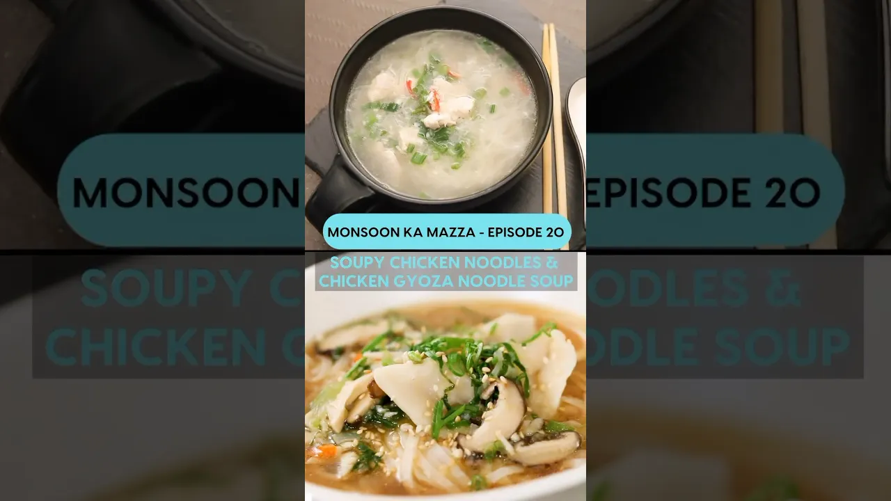 Delightful fusion of chicken noodle soup and gyoza dumplings.. #shorts #youtubeshorts