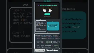JavaScript Dice Game Battle - One Roll to Win