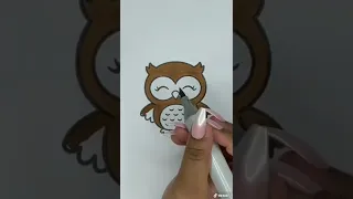 Colouring in a owl