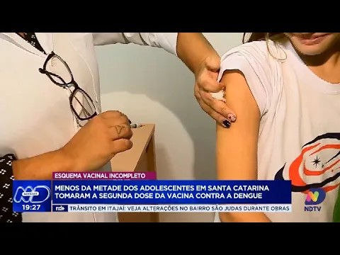 Menos de 50% dos adolescentes em SC completam vacinação contra dengue