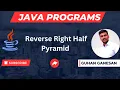 Reverse Right Half Pyramid Java Interview Programs Campus Interview Programs Pattern Programs