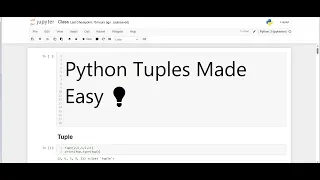 Python Class 31 Mastering Tuples in Python - Creation Operations and Real-Life Use Cases