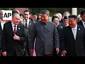 Download Lagu Xi welcomes Putin, Kim Jong Un as leaders arrive for China military parade