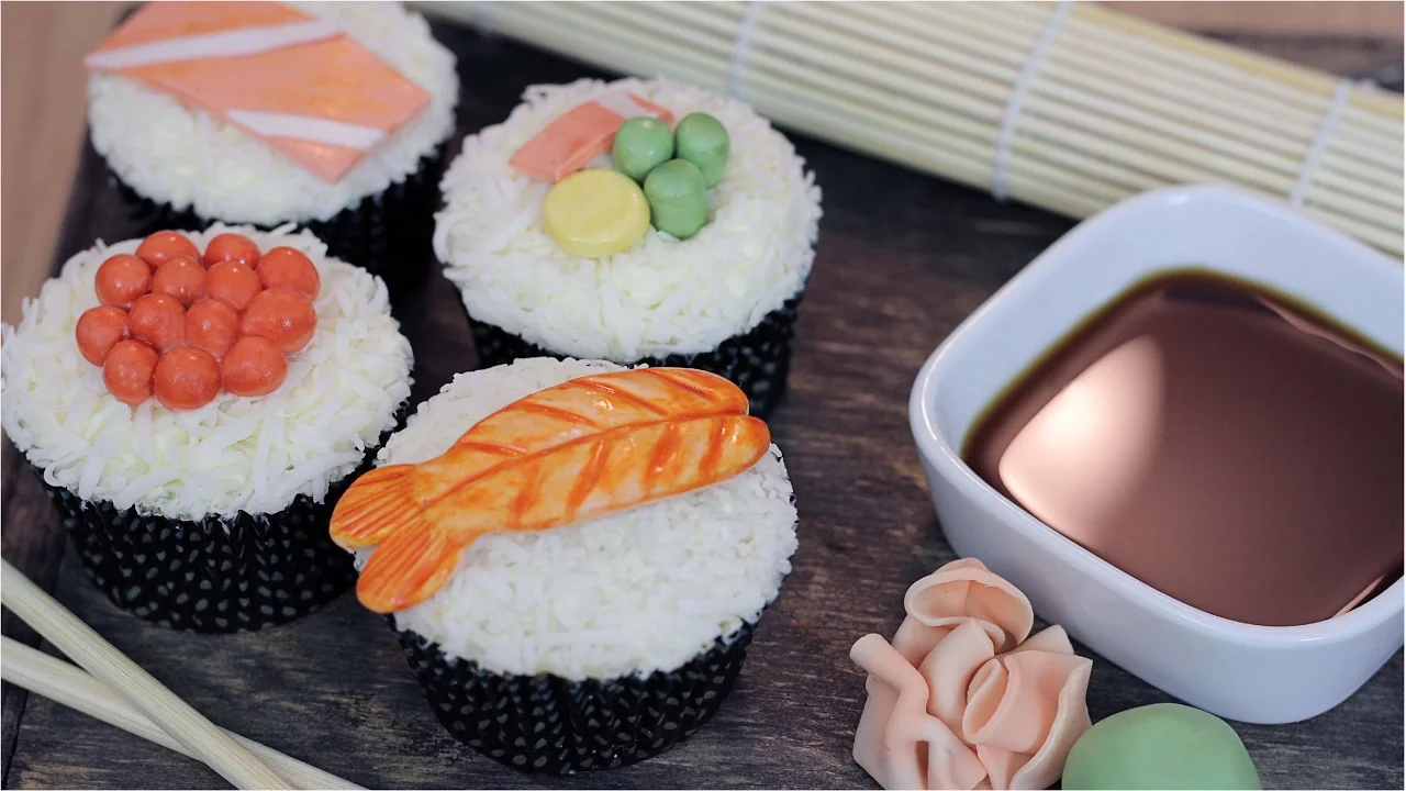 CUPCAKES EN FORMA DE SUSHI   DACOSTA