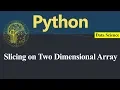 Slicing on Two Dimensional Array in Python Hindi