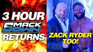 عودة عروض سماك داون التي تستمر لثلاث ساعات عودة زاك رايدر مراجعة عرض سماك داون WWE 