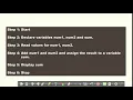 Lecture 7 Algorithm and Flow Chart Addition of Two Numbers