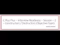 C Plus Plus - Interview Readiness