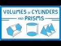How to Find the Volume of Cylinders Prisms