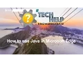 How to use Java in Microsoft Edge