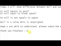 Difference Between NULL AND SPACE