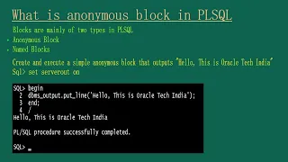 What is anonymous block in PLSQL How do you execute anonymous block