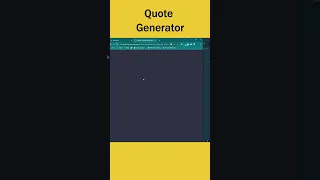 Build a random quote generator using HTML CSS JavaScript