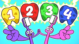 Counting 1 to 10 with Brush Your Teeth Number Songs Nursery Rhymes Kids Songs Doctor Sophia