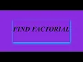 Find factorial using html css javascript