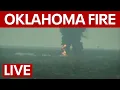 LIVE Lightning strike causes fire to Oklahoma natural gas tank