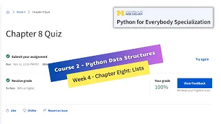 python data structures coursera week 4 quiz answers Python for Everybody Specialization