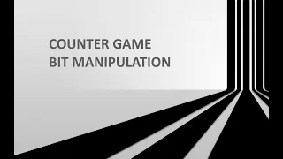 Counter Game Bit Manipulation HackerRank