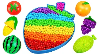 Satisfying Video l How To Make Rainbow Strawberry with Beads Cutting ASMR