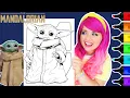 Coloring Grogu Baby Yoda The Mandalorian Star Wars Coloring Page Ohuhu Art Markers May the 4th