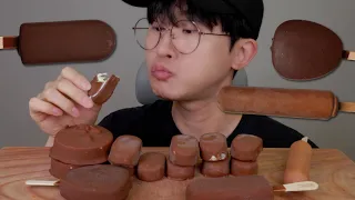 Day 2 of becoming 220lbs | Korean Chocolate Ice Cream | ASMR Mukbang